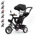 Meegroeifiets 3-in-1 Kinderdriewieler met Duwstang en Mand, Fietsen en Brommers, Fietsen | Driewielers, Verzenden, Nieuw