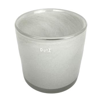 Dutz - Cilinder vaas - Glas - Licht grijs - 18 cm, Ophalen of Verzenden