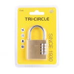 Tri-Circle Hangslot met cijfercode - Staal - 40 mm - 3-ci..., Ophalen of Verzenden, Nieuw