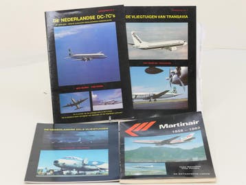 Set van 4 luchtvaartboeken: Nederlandse DC-7’s, DC-8 vlie., Ophalen of Verzenden, Nieuw