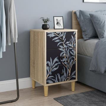 vidaXL Nachtkastje DOKKUM Sonoma Eiken 36 x 33 x 60 cm, Minder dan 45 cm, Verzenden, Nieuw, 55 tot 70 cm
