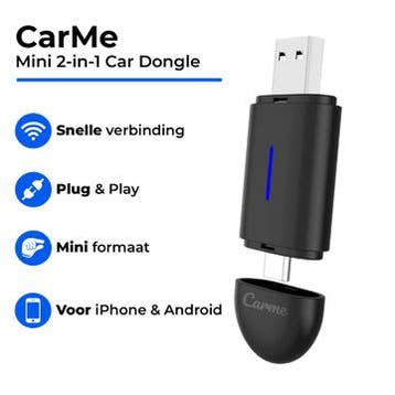 2dekans | Carme Mini 2-in-1 Car Dongle Voor iPhone & Android, Ophalen of Verzenden, Zo goed als nieuw