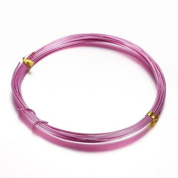 Aluminium draad 0,8 mm dik, 10m per rol, deep pink, Ophalen of Verzenden, Nieuw, Kraal