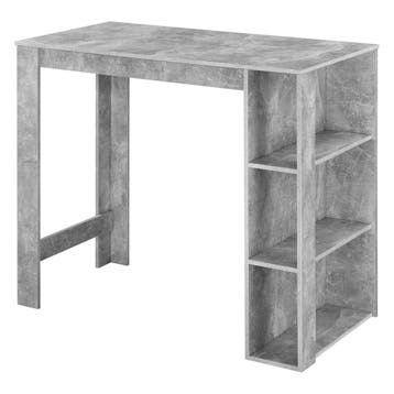 Bartafel Danderyd met 3 planken 120x60x105,5 cm betonkleurig, Verzenden, Nieuw