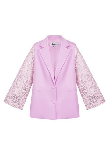 Dames Blazer met Kanten Mouwen | Gestructureerd & Elegant, Kleding | Dames, Jasjes, Kostuums en Pakken, Verzenden, Nieuw