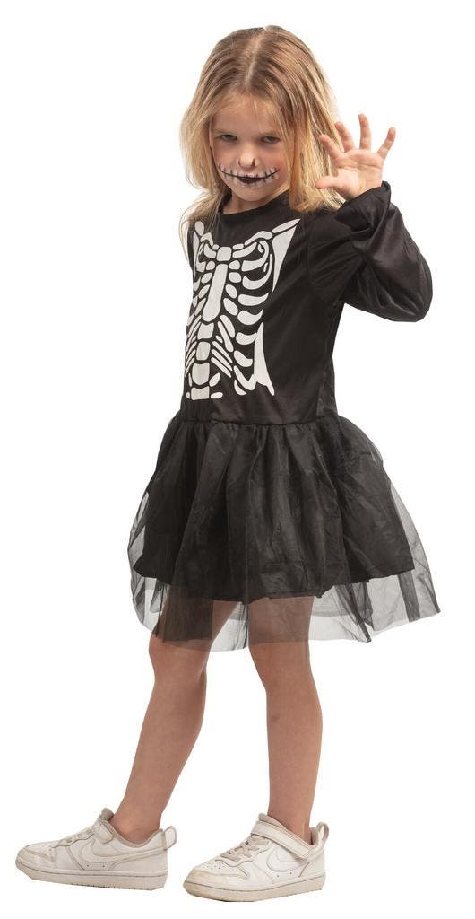 Skeletjurkje Kind met Tutu Zwart, Kleding | Dames, Carnavalskleding en Feestkleding, Nieuw, Ophalen of Verzenden