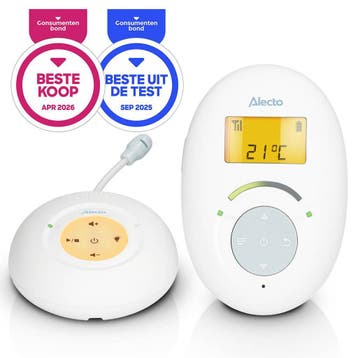 Alecto Babyfoon - Full Eco DECT - Wit / Blauw, Kinderen en Baby's, Ophalen of Verzenden, Nieuw, Terugspreekfunctie