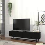 Tv-meubel Nolven kort frame 180x32x47 cm zwart [en.casa], Verzenden, Nieuw