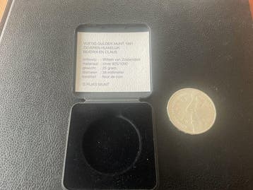 Nederland. 50 Gulden 1991 huwelijk Beatrix en Claus 50, Postzegels en Munten