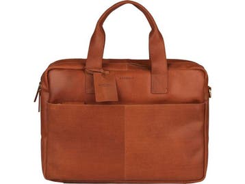 BURKELY Vintage Jesse - Aktetas - Laptopvak 14 inch - Cognac, Verzenden, Zo goed als nieuw