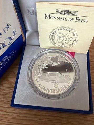 Frankrijk. 1 1/2 Euro 2002 Non Stop Flight Ober the Atlantic