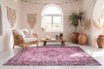 Geen minimumprijs! Roze vintage - Vloerkleed - 210 cm - 110, Nieuw