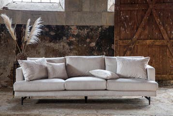 3-Zitsbank  Loke  Beige  Rib  Jörn, Huis en Inrichting, Verzenden, Nieuw