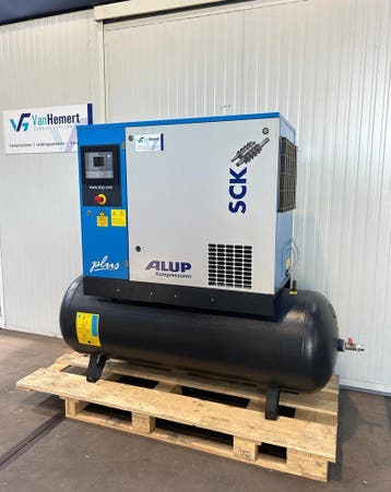 Gebruikte Alup Schroefcompressor SCK15-10-500 PLUS | 11kW, Zakelijke goederen, Machines en Bouw | Pompen en Compressoren