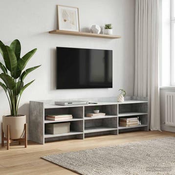 vidaXL TV-kast 168 x 33 x 47 cm Betongrijs Bewerkt hout, Minder dan 50 cm, Verzenden, Nieuw, Minder dan 100 cm