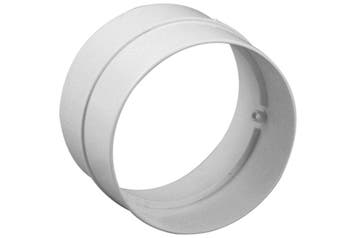 OUTLET Nedco Buisverbinder rond ventilatiekanaal Wit - 125mm, Doe-het-zelf en Verbouw, Ventilatie en Afzuiging, Ophalen of Verzenden
