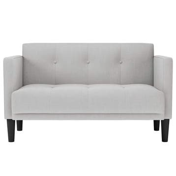 vidaXL Loveseat bank wolkengrijs 111 cm stof, Verzenden, Nieuw, Stof, Minder dan 150 cm