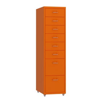 Kantoorkast Kökar op wielen 109x28x41 cm oranje [en.casa], Huis en Inrichting, Verzenden, Nieuw