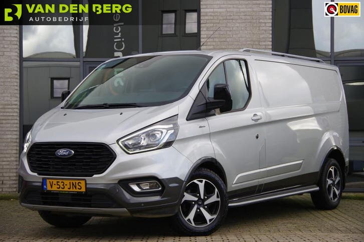 Ford Transit Custom 2.0 TDCI L2 ACTIVE EDITION, 170PK AUT. T, Auto's, Bestelauto's, Onderhoudsboekje, Lease, Zwart, Automaat, Overige kleuren
