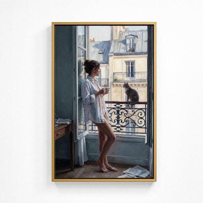Le Yack - The Cat Also Rises - œuvre unique, Antiek en Kunst, Kunst | Schilderijen | Modern