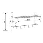 Best-Design Clips Wand Handdoekrek Incl. 5 Haakjes Chroom, Ophalen of Verzenden, Nieuw