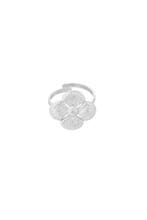 Ring luxe clover - ring - zilveren kleur / Eén maat, Verzenden, Nieuw