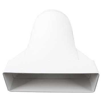 Buisverloopstuk | Starx | Ø 125 mm naar 204 x 60 mm (Recht), Doe-het-zelf en Verbouw, Ventilatie en Afzuiging, Verzenden, Nieuw