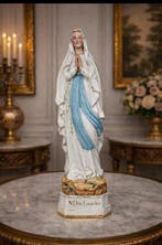 Beeld, Madonna Lourdes statue - 43 cm - Biscuit porselein