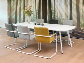 Vergadertafel Dallas Deens Ovaal 240x120cm Leverbaar in 24, Ophalen of Verzenden, Nieuw in verpakking