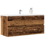 vidaXL Wastafelkast 100x38,5x45 cm bewerkt hout oud, Verzenden, Nieuw, Wastafelkast, Minder dan 100 cm