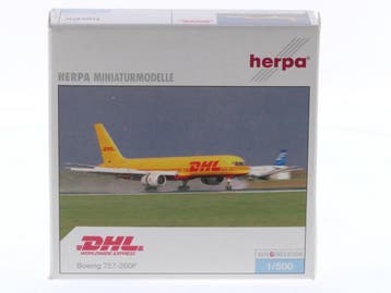 Schaal 1:500 Herpa 510813 Boeing 757-200F DHL Reg. G-BIKM..., Ophalen of Verzenden, Zo goed als nieuw