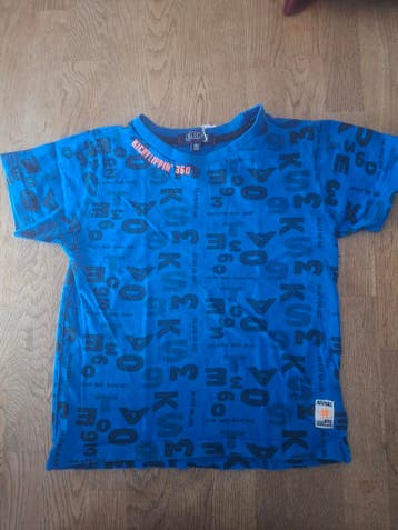 Unlocked T-shirt blauw skateboard print maat 116/122, Gebruikt, Unlocked, Jongen, Shirt of Longsleeve