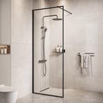 Douchewand Georgia 60 x 200 cm Zwart – Inloopdouche 8 mm, Verzenden, Nieuw, Douche