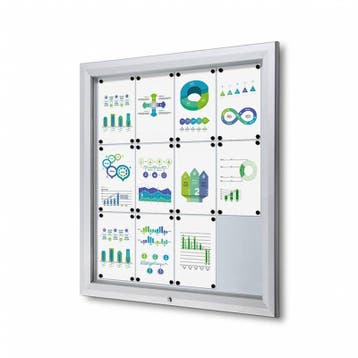 Informatiekast Buiten Whiteboard 12x A4, Nieuw in verpakking
