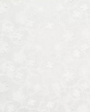 Broderie Katoen/Polyester Bloemen Gebroken Wit, Nieuw, Wit