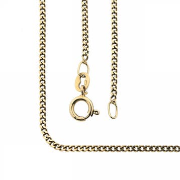 Gouden gourmet schakel ketting, Sieraden, Tassen en Uiterlijk, Kettingen, Ophalen of Verzenden, Gebruikt, Goud, Goud