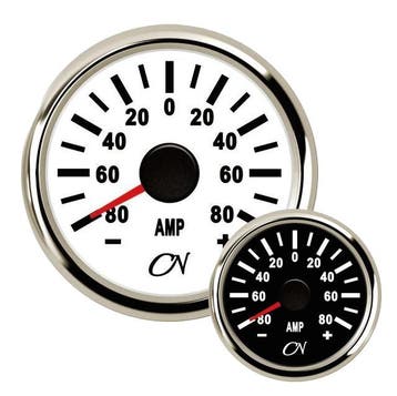 CN amperemeter met Chromen ring Wit of Zwart incl. shunt-Zwa, Ophalen of Verzenden, Nieuw