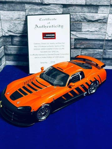 Autoart 1:18 - Model raceauto - AUTOart 1:18 Dodge Viper, Nieuw