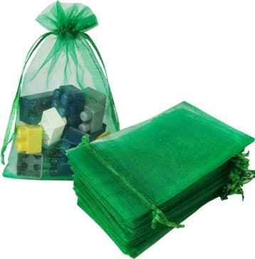 c.a. 100 x Organza zakjes 7x9 cm Smaragd groen, Ophalen of Verzenden, Nieuw
