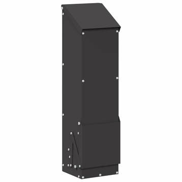 vidaXL Kip voerbak Zwart 13 x 12 x 51 cm Koudgewalst Staal, Verzenden, Nieuw