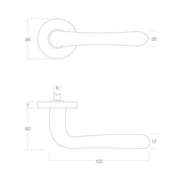 Intersteel Deurkruk Saturnus op rozet - messing gelakt, Verzenden, Nieuw