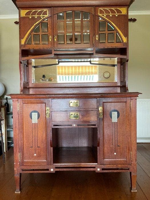Buffetkast - Eik - Jugendstil, Antiek en Kunst, Kunst | Designobjecten