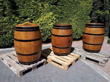 Eikenregentonnen wijnvaten regenton nostalgischehandpomp, Tuin en Terras, Ophalen, Nieuw