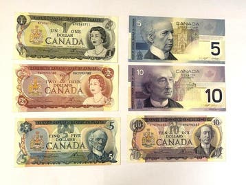 Canada. - 6 Banknotes - 1971/2002 (Zonder minimumprijs)