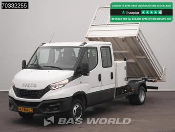 Iveco Daily 35C16 3.0 160PK Kipper Dubbele Cabine 3,5t Trekh, Stof, Gebruikt, Euro 6, Iveco