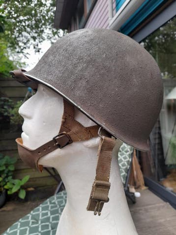 ORIGINAL WWII US M1 McCORD AIRBORNE HELMET SET 1943