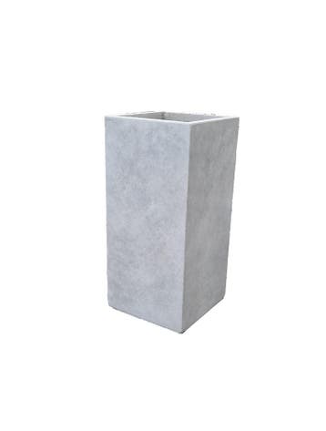 Plantenbak Fiberclay 28x28x60 cm Grijs, Tuin en Terras, Bloembakken en Plantenbakken, Verzenden, Nieuw