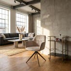 Eetkamerstoel Aline FR white chenille swivel fire retardant, Ophalen of Verzenden, Nieuw