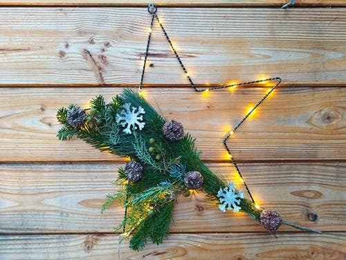 Metalen Frame Ster LED Warmwit 30 leds 40 cm met timer, Hobby en Vrije tijd, Knutselen, Nieuw, Ophalen of Verzenden