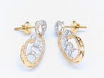 Oorbellen - 14 karaat Geel goud - 1.10ct. tw. Diamant, Nieuw